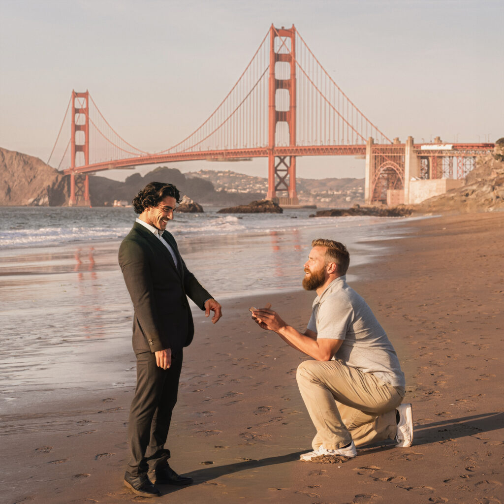 China Beach sunset proposal -The Hottest Spots in SF for a Valentine's Day Proposal